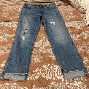 Lucky brand jeans High Rise Tomboy 4 27 crop distressed sm